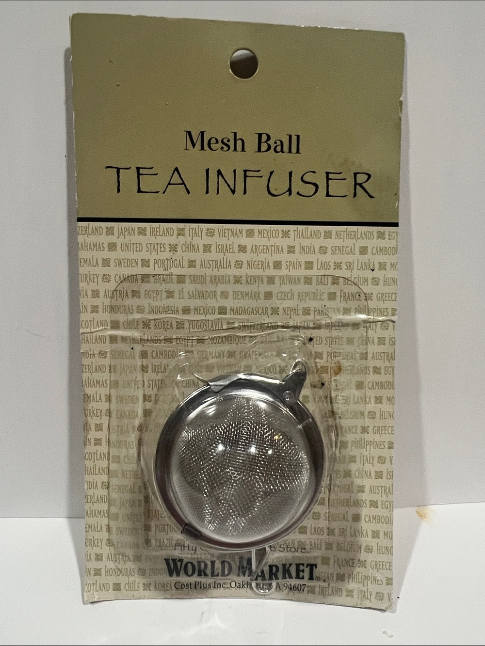 Cost Plus World Market Silver Mesh Ball Tea Infuser